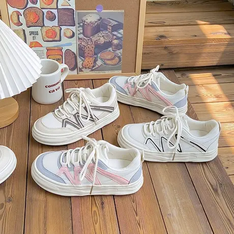 2023夏季小白鞋网面透气运动鞋女女休闲板鞋新款学生网鞋女鞋商品大图