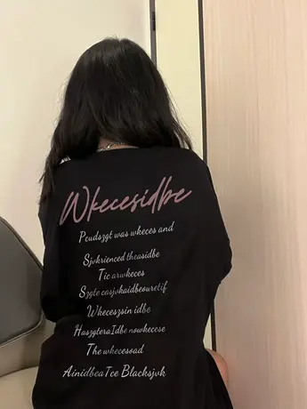 复古美式hiphop潮牌圆领卫衣女oversize秋冬加绒加厚宽松慵懒上衣商品大图