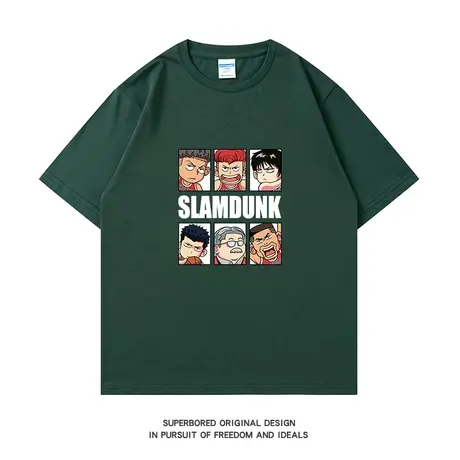 灌篮高手短袖t恤男球衣樱木花道三井寿情侣装纯棉宽松上衣服体恤图片