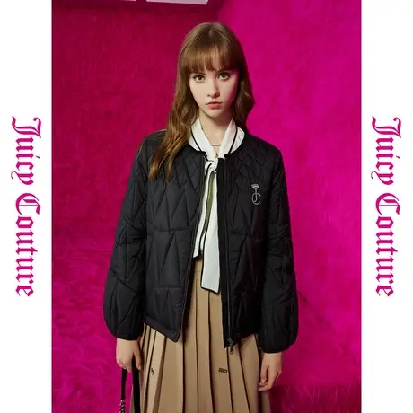 Juicy Couture橘滋初秋冬新款优雅舒适刺绣绗棉女式外套商品大图