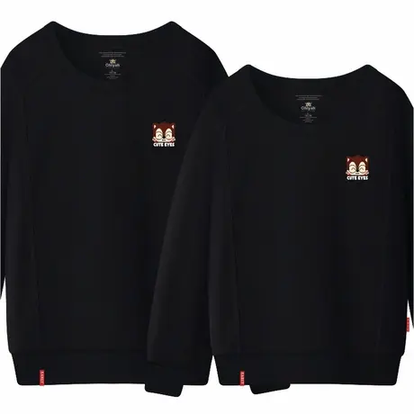 Ohlyah品牌情侣冬装加绒卫衣男女大码印花百搭休闲宽松学生上衣潮商品大图