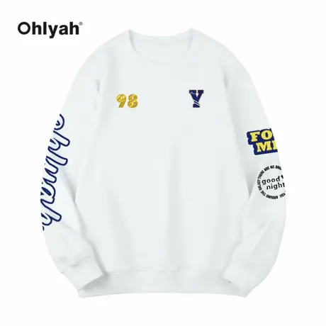 Ohlyah卫衣女韩版ins设计感潮流减龄2023秋季休闲oversize上衣商品大图