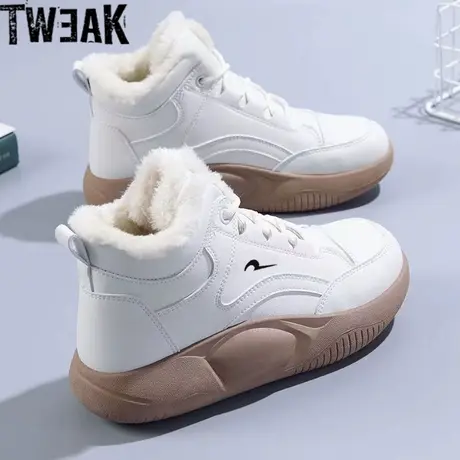 TWEAK冬季加绒加厚雪地靴增高厚底高帮鞋女鞋休闲百搭老爹鞋板鞋图片
