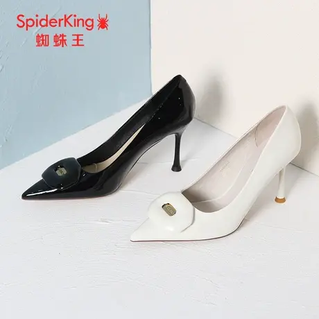 SPIDER KING/蜘蛛王高跟鞋2023秋季商场新款单鞋漆皮时尚气质细跟商品大图