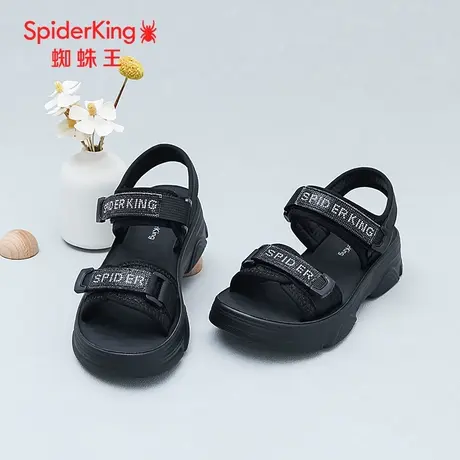 SPIDER KING/蜘蛛王凉鞋女2025夏商场新款魔术贴休闲沙滩轻便厚底图片