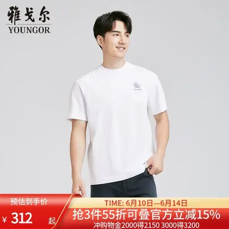 【商场同款】雅戈尔男士短袖T恤夏季新款官方商务休闲短袖男商品大图