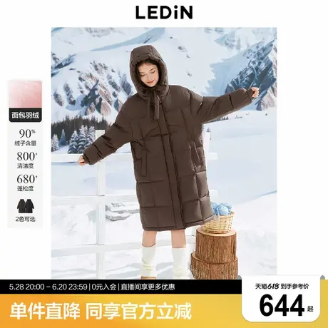 乐町中长面包羽绒服女2024年冬季新款廓形加厚宽松保暖羽绒图片