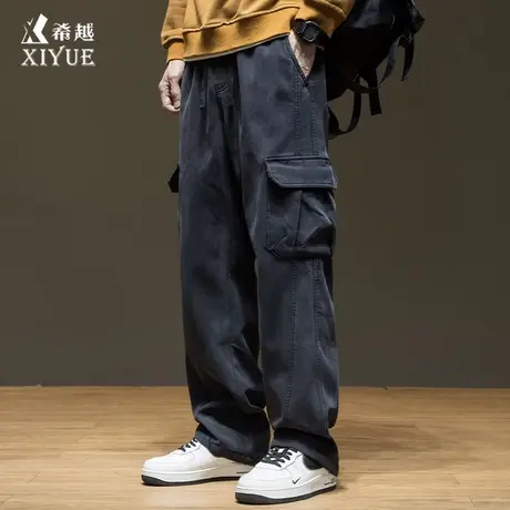 天丝莱赛尔工装裤男士薄款2025夏季新款宽松大码直筒牛仔休闲裤子商品大图