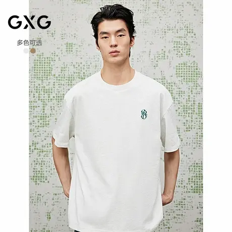 [商场同款]GXG男装圆领T恤背后图案印花短袖25夏新品G25X442081商品大图