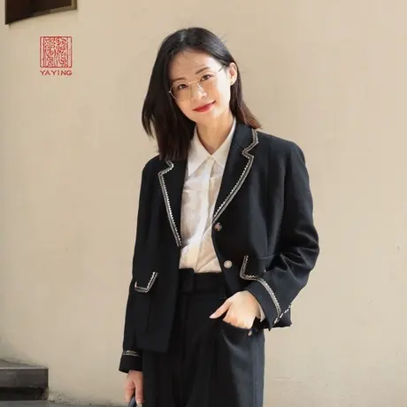 EP YAYING雅莹高端系列 绵羊毛正装西装外套 春装商场同款1110A图片