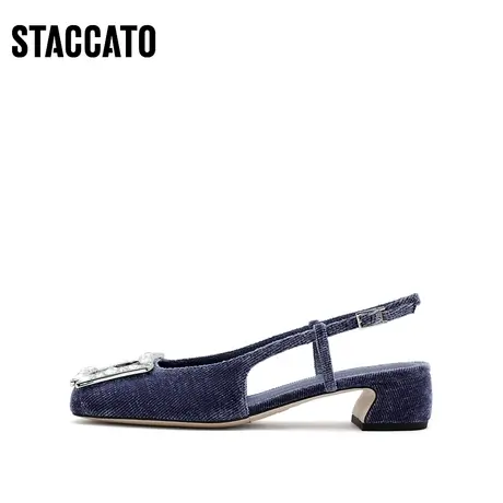 [定制小码33/大码40胖瘦脚]思加图法式优雅凉鞋女EE113CH3A商品大图