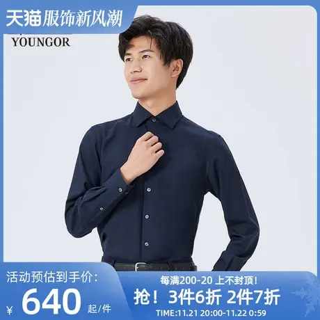 【商场同款】雅戈尔男士衬衫秋冬新款官方商务休闲长袖衬衫S3917商品大图