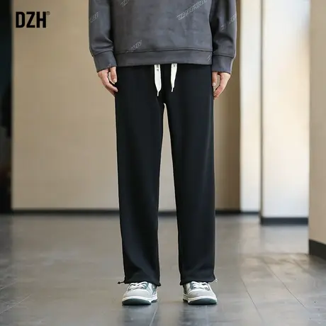 男士裤子秋季黑色卫裤男春夏潮牌宽松休闲裤直筒运动裤2024年新款商品大图