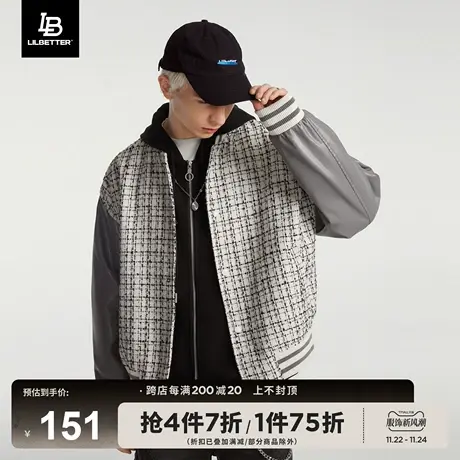 Lilbetter小香风夹克男秋新款潮牌男装美式男士外套宽松棒球服LB商品大图