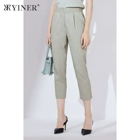 YINER音儿女装夏季通勤时尚简约九分哈伦裤休闲裤商品大图