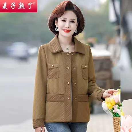 2023春季新款妈妈装休闲开衫上衣服阔太太中老年人女装奶奶装外套图片