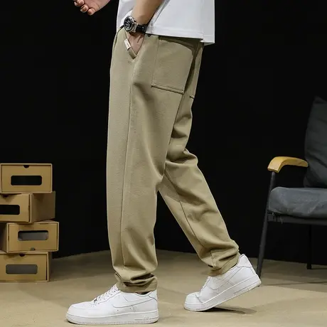 直筒休闲裤男薄款夏季2024新款潮牌针织裤子宽松大码男士锥形春夏商品大图