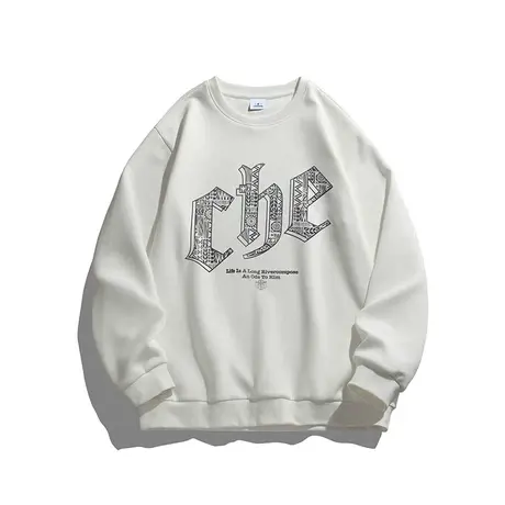 秋天男士印花圆领T恤春秋款男生潮流百搭情侣装长袖卫衣秋季上衣图片