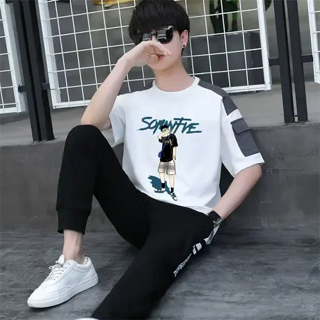 14青少年短袖运动套装男孩12-15岁初高中学生t恤13帅气大童夏装16商品大图