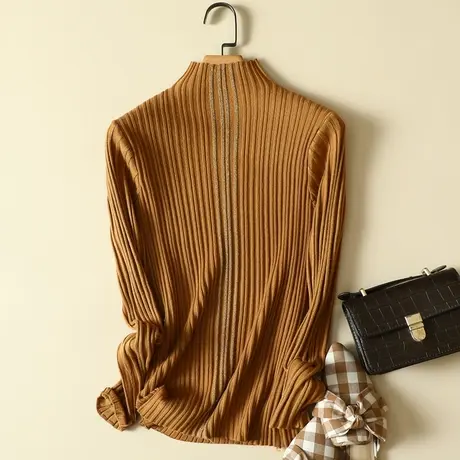 半高领毛衣打底衫女士内搭秋冬季2022年新款爆款加厚洋气针织上衣商品大图