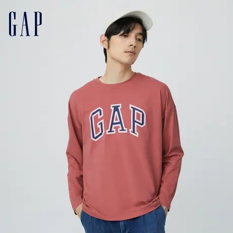 Gap男女装秋季2023新款LOGO纯棉亲肤长袖T恤451047潮流时尚上衣图片