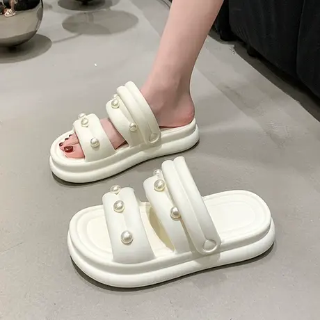 简约时尚沙滩鞋女24夏新款踩屎感舒适学生校园凉鞋防滑两穿凉拖鞋图片