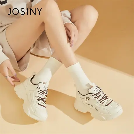 Josiny/卓诗尼小个子老爹鞋女款2024新款春季爆款厚底休闲运动鞋商品大图