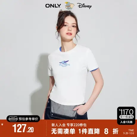 ONLY2023秋季新款迪士尼小飞象DISNEY联名款短款T恤女|123101165商品大图