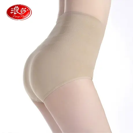 浪莎纯棉底裆塑身透气三角裤无痕性感高腰提臀产后收腹女内裤图片