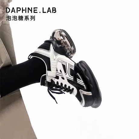 宋雨琦同款DAPHNELAB达芙妮泡泡糖小皮鞋女2024新款透气老爹鞋女商品大图