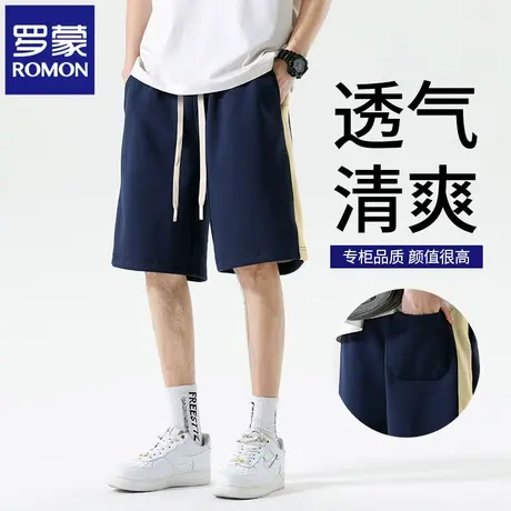 罗蒙重磅休闲短裤男2025夏季新款宽松潮牌户外运动五分裤男装N1Z商品大图