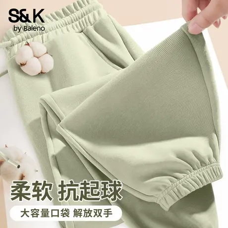 班尼路S&K系列重磅束脚裤女秋2025新款百搭通勤卫裤舒适宽松裤子Q商品大图
