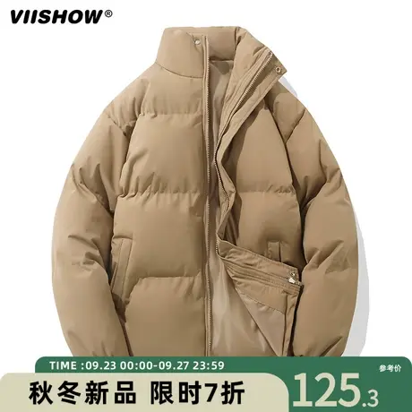 VIISHOW冬季宽松棉服男保暖加厚面包服美式男生痞帅棉衣潮牌衣服商品大图
