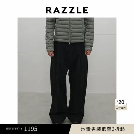 RAZZLE地素男装黑色秋季灯芯绒长裤商品大图