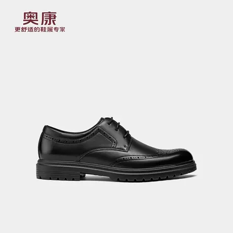 奥康 2025秋季新款男鞋正装皮鞋经典复古布洛克德比鞋结婚伴郎鞋商品大图