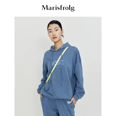 【质感休闲系列】玛丝菲尔卫衣春季新款纯棉连帽休闲卫衣商品大图
