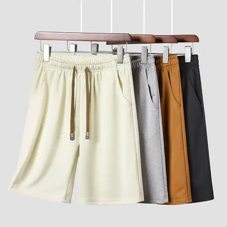直筒五分裤子男士夏季高级感短裤男生潮牌青少年纯色百搭运动中裤商品大图