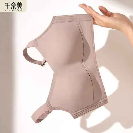 运动束胸内衣女大胸显小胸全罩杯缩胸无钢圈聚拢防下垂文胸罩薄款商品大图