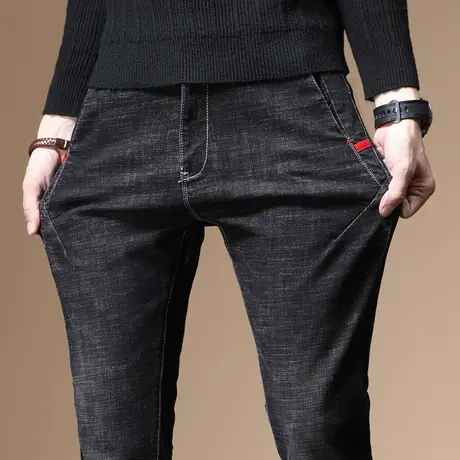 冬装高端牛仔裤男士潮牌弹力弹性修身小脚裤休闲长裤子秋冬款冬季商品大图