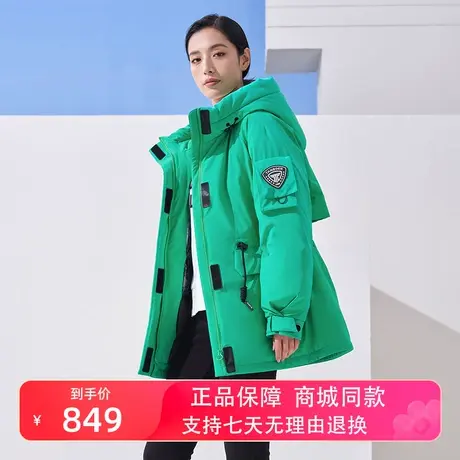 【商场同款】坦博尔22新款羽绒服女冬收腰派克保暖外套TB332576商品大图