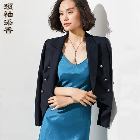 颈袖添香2023秋季新款时尚修身通勤女神商务职业装西服外套图片