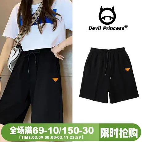 oversize运动休闲风高街宽松直筒阔腿短裤女夏百搭ins潮牌五分裤商品大图