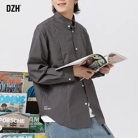 男士休闲痞帅衬衫男长袖纯棉宽松上衣新款衬衣情侣装日系男装衣服商品大图