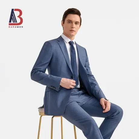 BAROMON/培罗蒙2023秋季新款男士商务正装休闲西装羊毛西服套装商品大图
