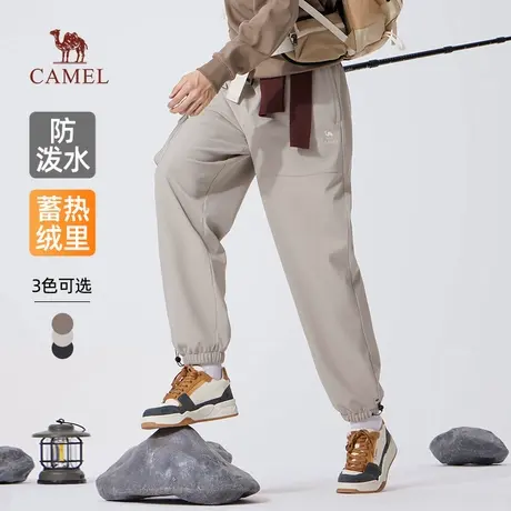骆驼男装工装裤男2025新款冬季加绒保暖宽松束脚防泼水休闲长裤子商品大图