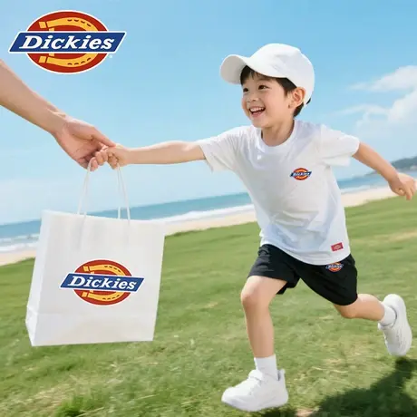 Dickies童装男童夏装套装儿童凉感速干短袖t恤女孩夏季运动体恤A商品大图