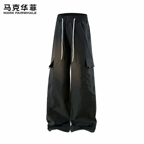 马克华菲美式高街伞兵裤男2025秋季薄款宽松百搭弹力工装休闲裤X图片