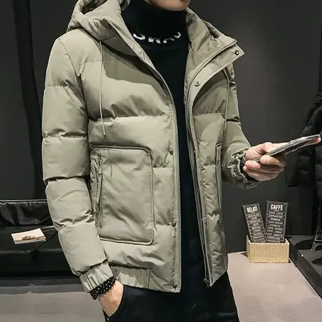 男士棉衣新款2023爆款羽绒棉服短款连帽冬季外套棉袄加厚冬天袄子图片