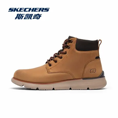 Skechers/斯凯奇马丁靴真皮高帮厚底工装靴秋季2025新款大黄靴男图片