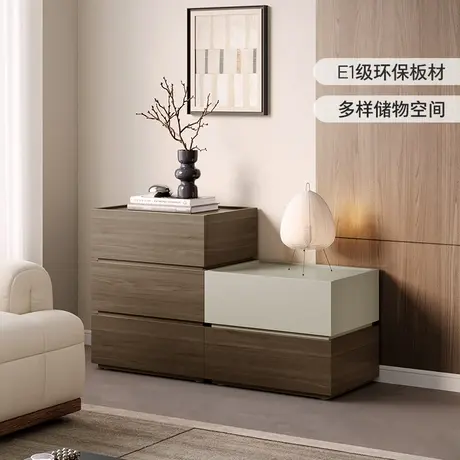 顾家家居现代意式组合柜客厅卧室柜自由组合床头柜斗柜8032商品大图